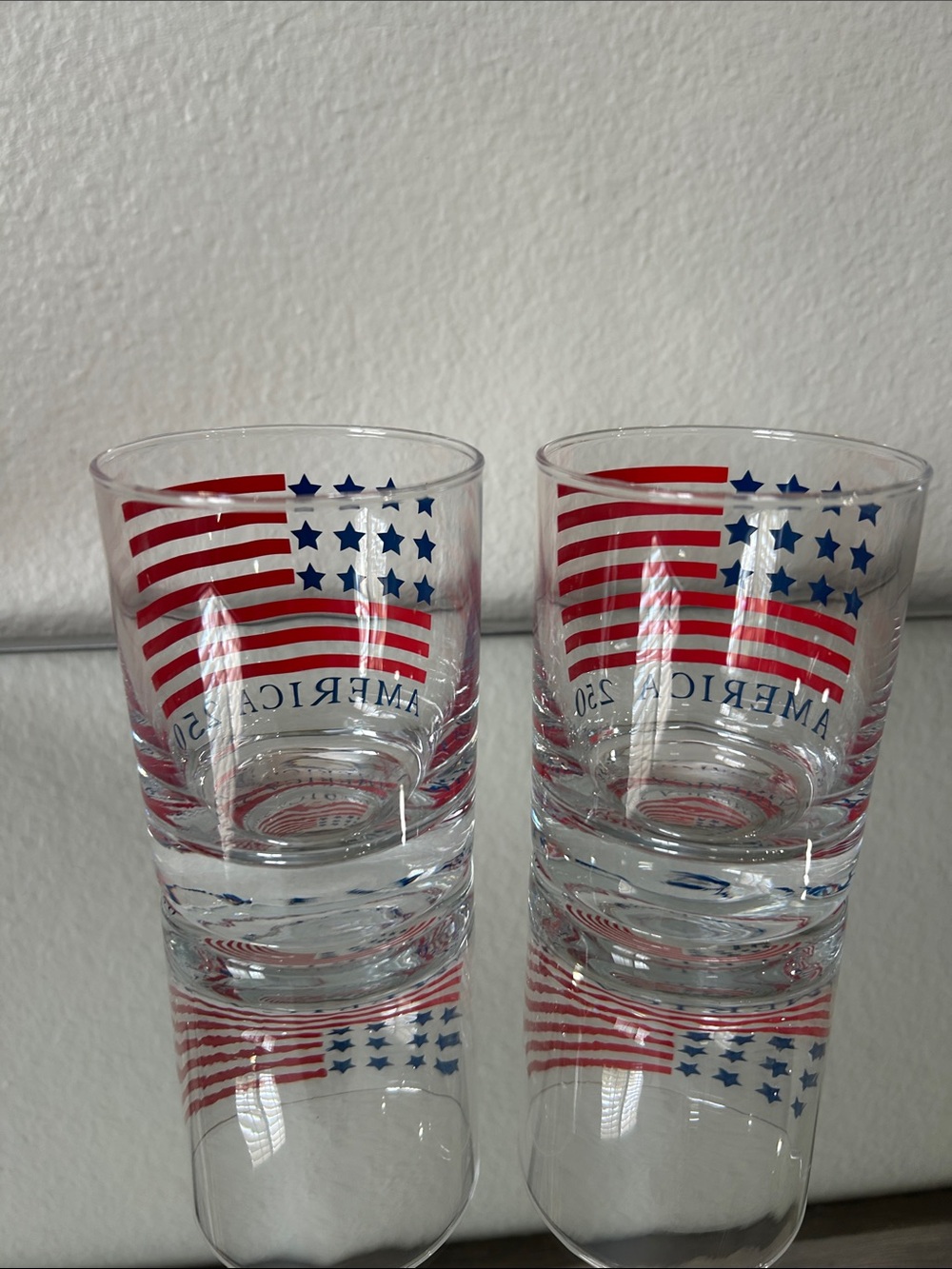America 250 drinking glasses, Stars and Stripes, set of 2, NEW - Picture 4 of 6
